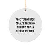 Funny Registered Nurse Christmas Ornament Gifts from Friends for Men Women Family - Image 1